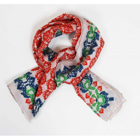 FOULARD CARRÉ SOIE OPERA ORANGE - Imagen 3